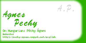 agnes pechy business card
