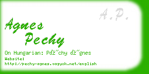 agnes pechy business card
